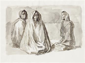 FRANCISCO ZÚÑIGA Group of 5 drawings.